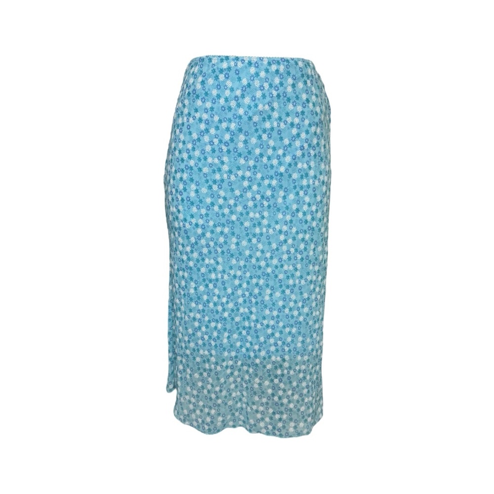 Y2K Reference Light Blue Floral Midi Dress Size Small